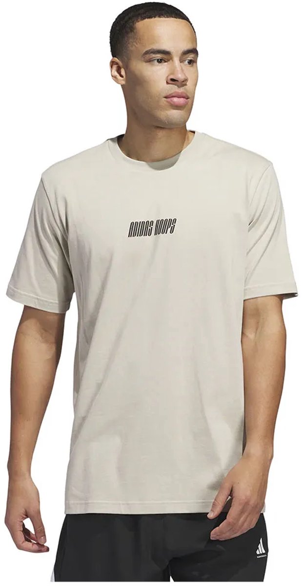 Adidas Hoops Graphic T-shirt Met Korte Mouwen Man Grijs