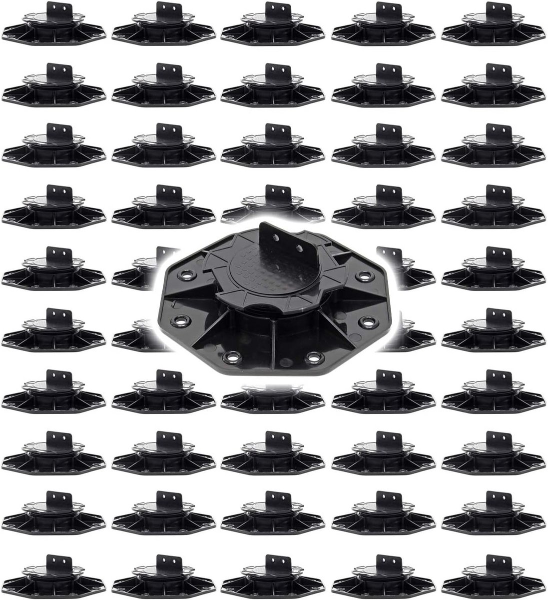 50x Verstelbare Terrasdragers Set | Hoogte 18-25mm | Ideaal voor Hout & Kunststof Terrassen | Draagkracht 2700kg