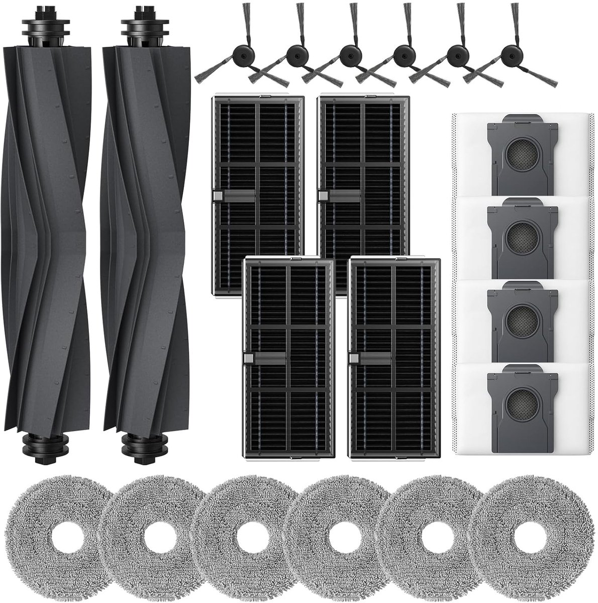 22-delige accessoireset - geschikt voor MOVA P10 Pro Ultra - P10 Ultra - Dreame L40 Ultra - X40 Ultra - X40 Master robotstofzuigers