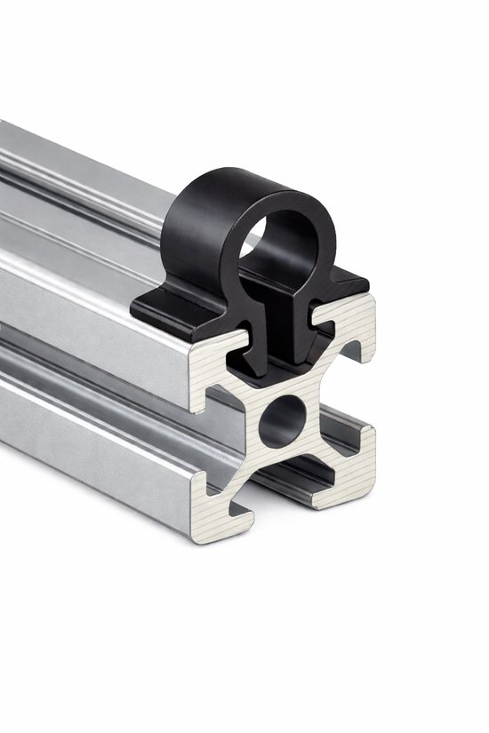 Kabelhouders voor 4040 en 4080 Aluminium Profiel - Set van 10 - Snap-in T-Slot Clips - 3D Geprint - Voor Simrig & Kabelmanagement - Zwart — afbeelding 3