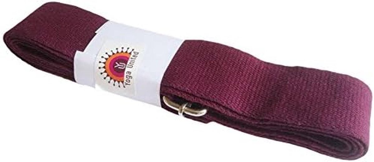 Yoga-riem 100% katoen 2 meter met metalen gesp