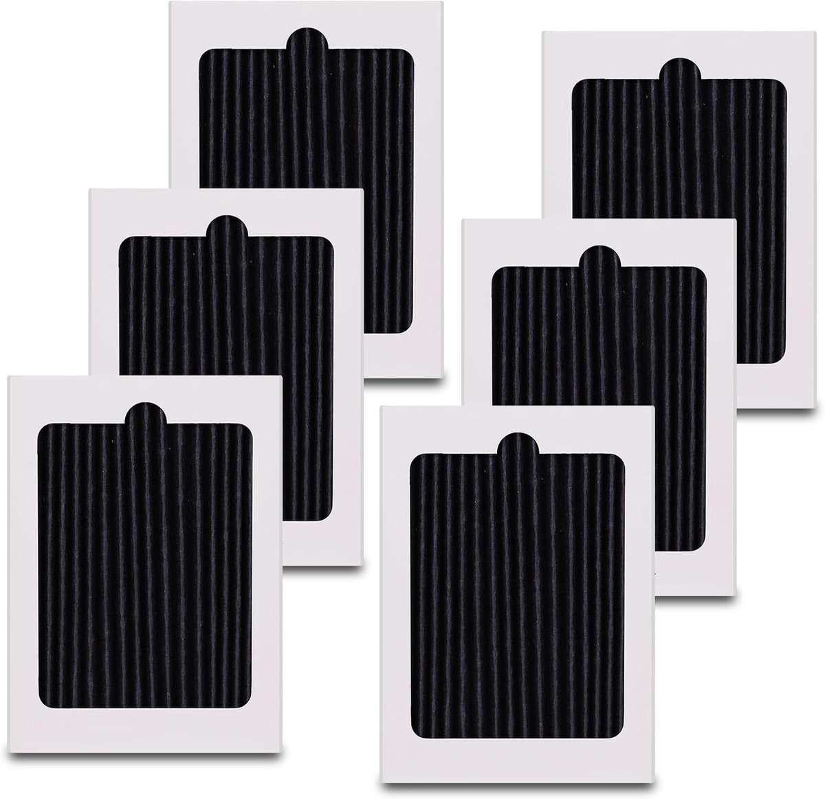 6 stuks Vervangend luchtreiniger - geschikt voor Frigidaire PAULTRA - Electrolux EAFCBF koelkast - 17*12.5*0.8cm - Vervangt de filteronderdelen 242061001 - 24204780 - 242047804