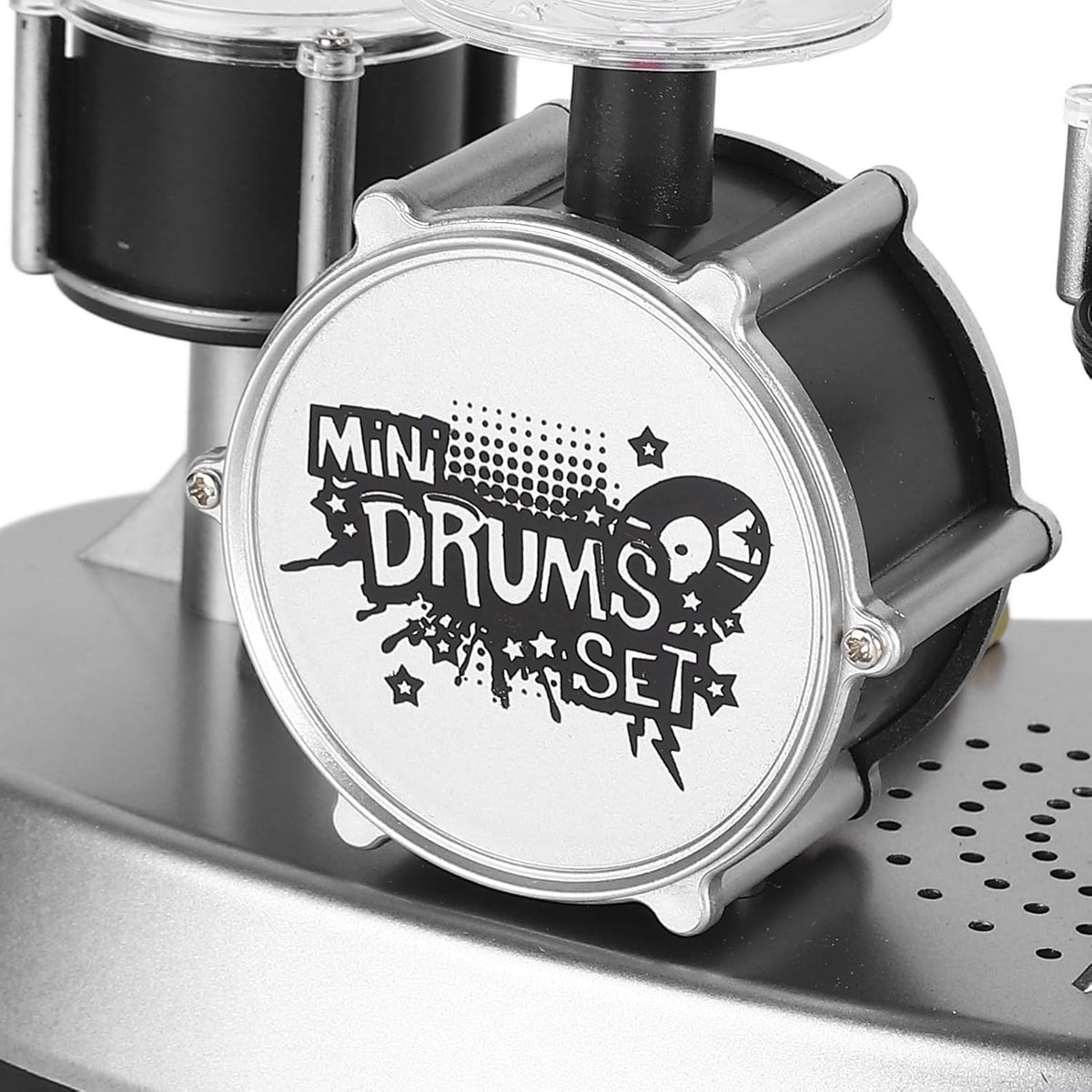 Deze mini-vingerdrumset is een draagbare elektronische drum die realistische geluiden produceert, geschikt voor kinderen, beginners en muziekliefhebbers. Hij is ideaal om te oefenen, voor creatieve activiteiten en als decoratie in huis. thumbnail 2