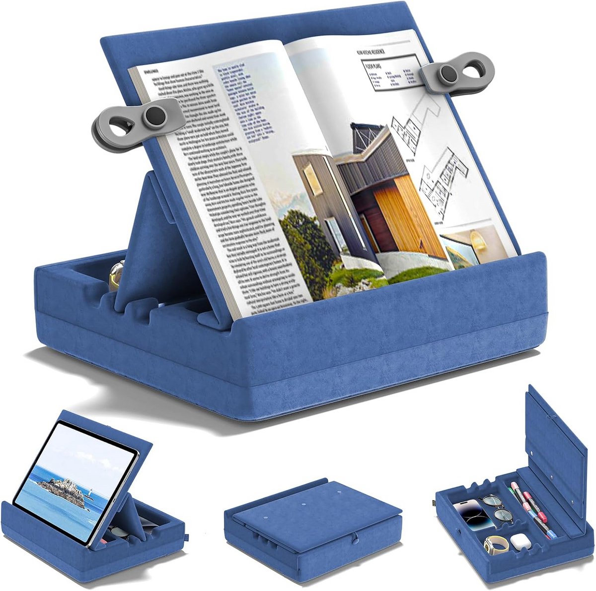 Verstelbare vouwbare leessteun voor tablet en e-reader 4,7-15 inch met houder
