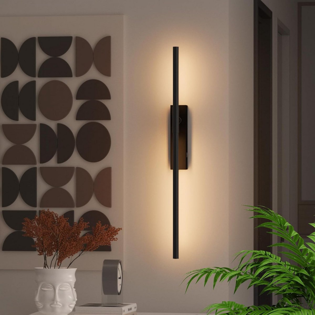 Draaibare Draadloze LED Wandlamp - Oplaadbaar en Dimbaar Licht voor Woonkamer en Studio - 
