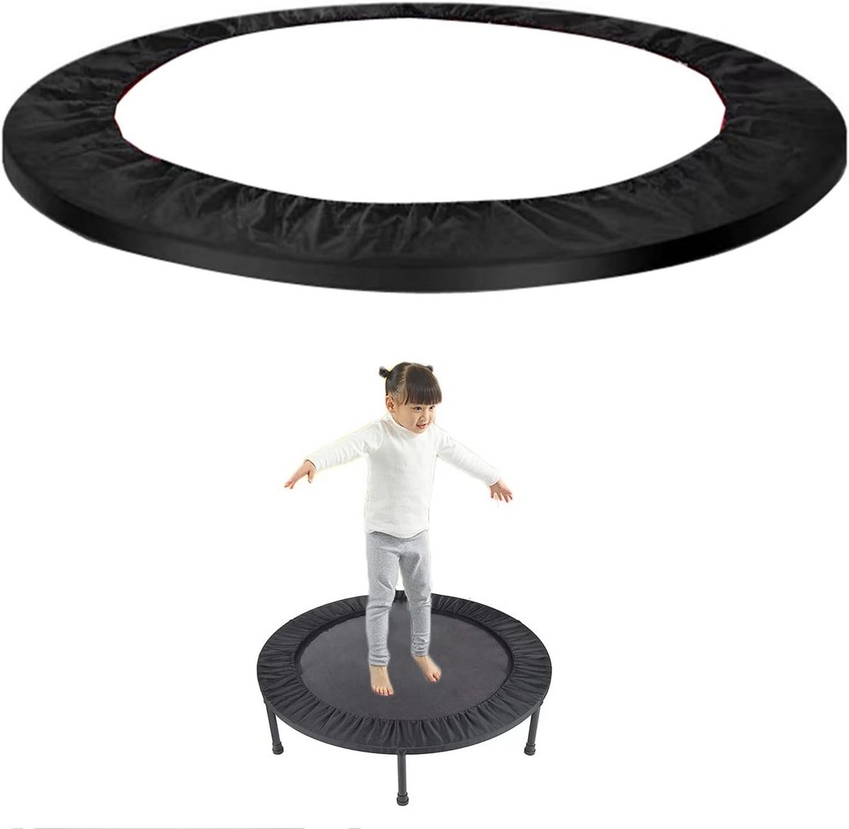 Veiligheidsrand Trampoline 40 Inch - Vervangende 3-Laags Beschermhoes voor Mini Trampoline