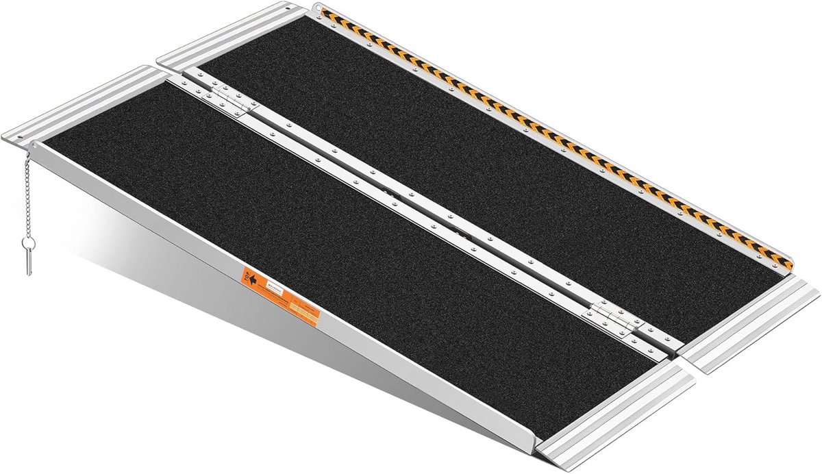 Opvouwbare Rolstoelhelling van 4 Meter - Antislip Aluminium Oprijplaat voor Toegankelijkheid