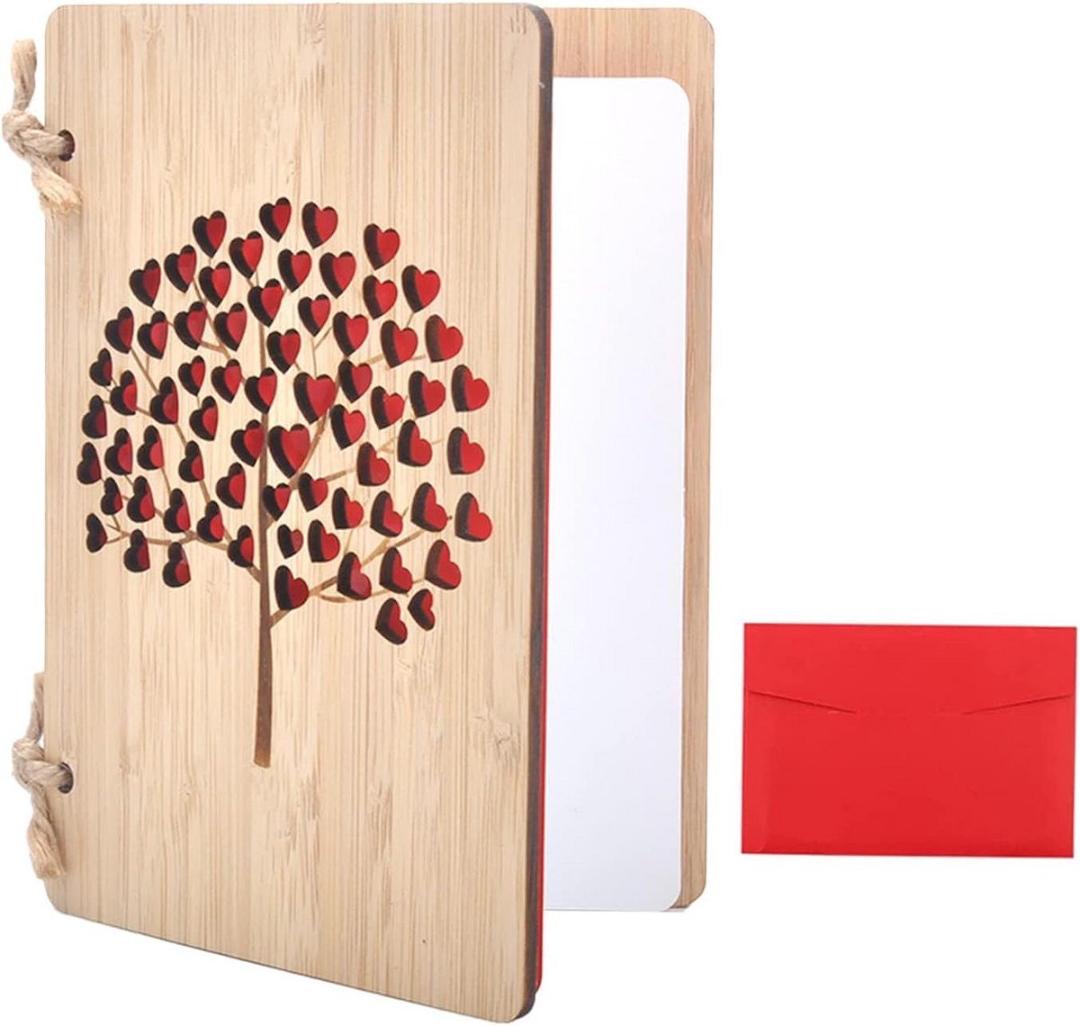 Handgemaakt Houten Wenskaartje - Bijzonder Creatief Cadeau voor Feestdagen