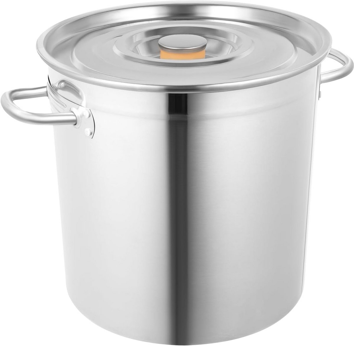 Grote soeppan 35 liter roestvrij staal met deksel 35 cm x 36 cm voor alle warmtebronnen inclusief inductie
