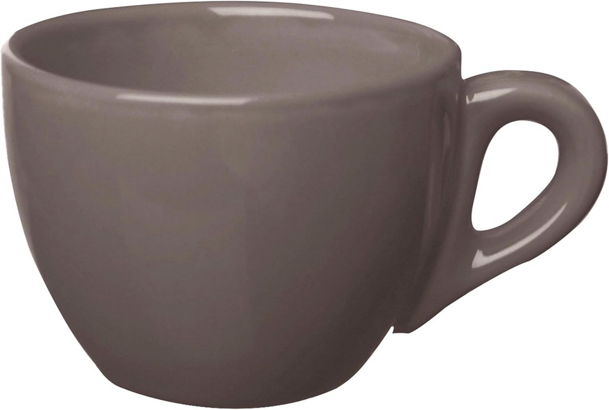 Grijs keramisch koffiekopje 70 ml zonder schotel