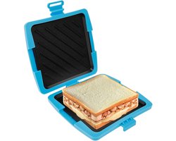 Tosti Apparaat - Sandwich Maker Silicone - Sandwich Toaster Microwave Wireless Non-Stick Coating for Sandwich Home Travel Camping Office Dormitory RV - Blue