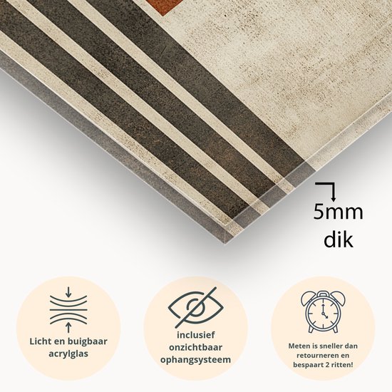 Cirkel wanddecoratie – acrylglas – wandkunst plexiglas – 75x50 cm