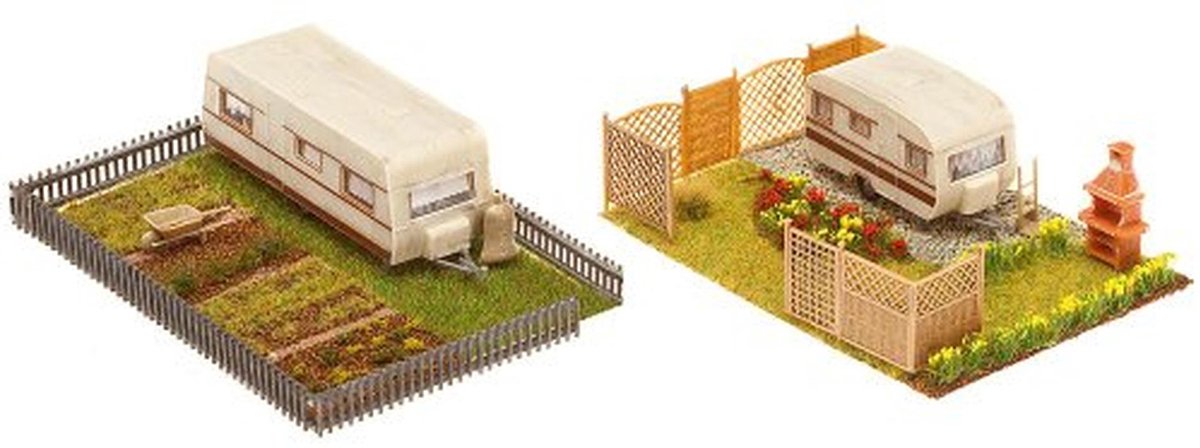 Volkstuinen met Caravan Set - Modelbouw voor Hobbyisten