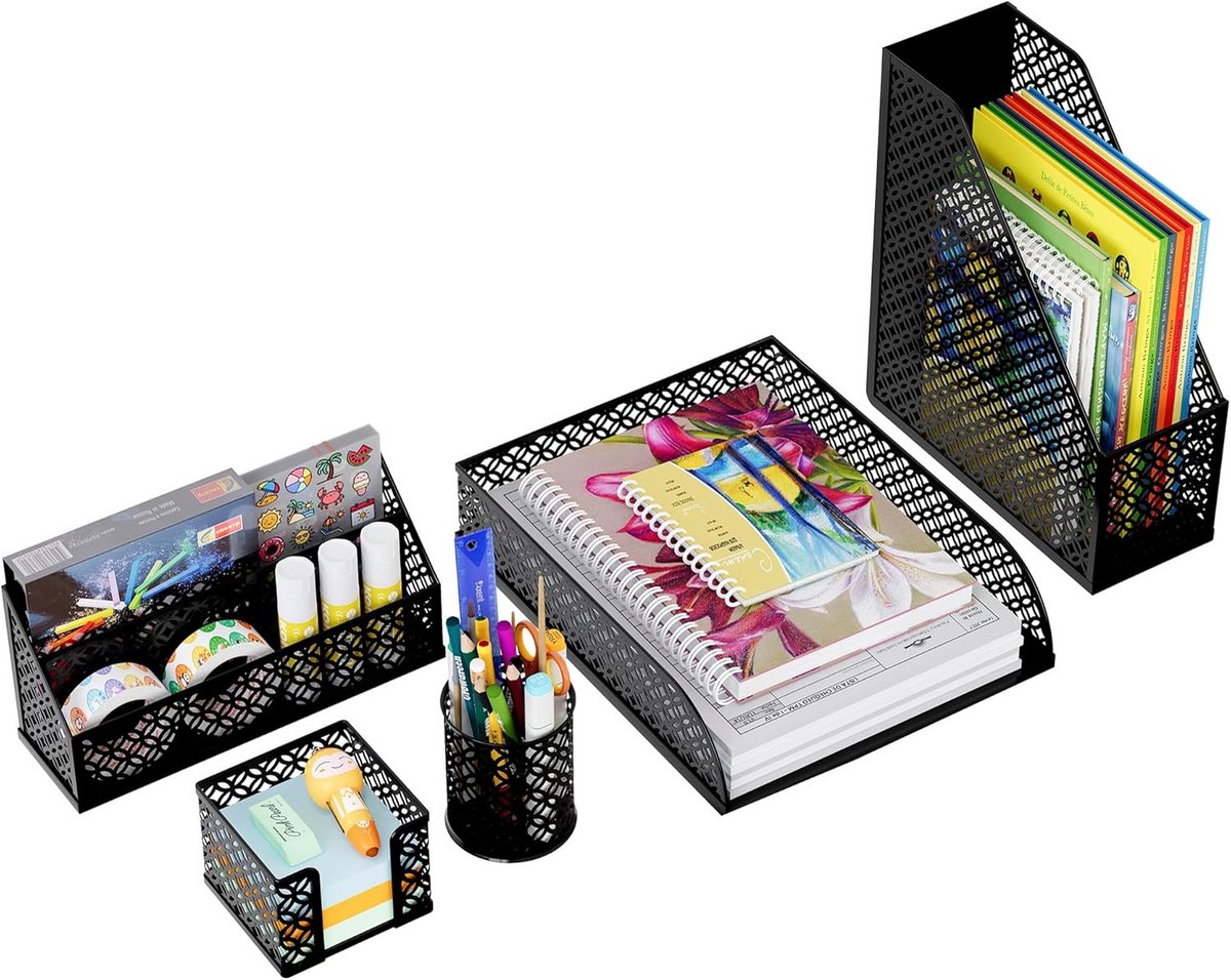 Set Bureau Organizer - Opruimset met Hangende Documenthouder en Pennenbak
