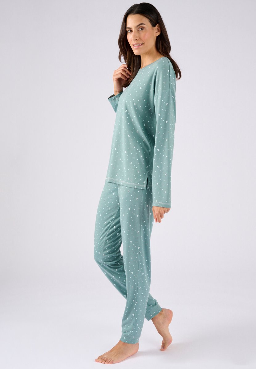 Damart - Pyjama van Thermolactyl jerseytricot. - Dames - Groen - 42-44 (M)