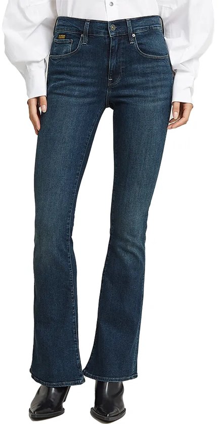 Foto: G star 3301 flare wmn dames jeans worn in icy blue