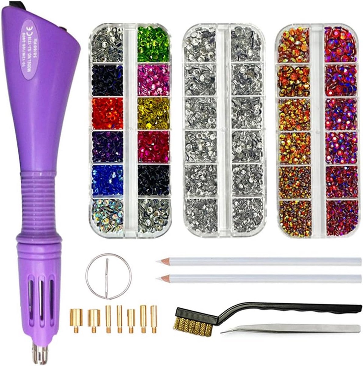 Hotfix Applicator Set met 7 Tips voor Strass-steentjes