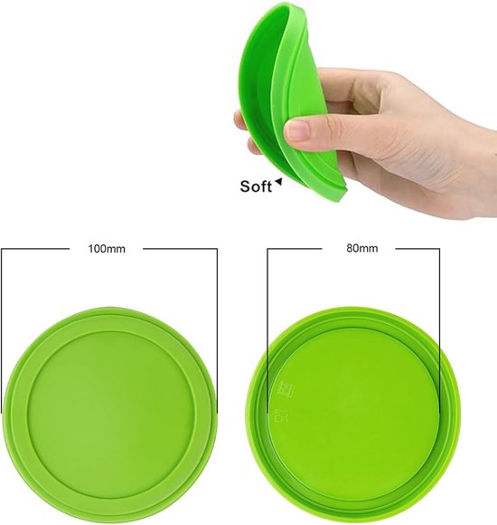Herbruikbare siliconen deksels voor yoghurtbekers - 4 stuks, 500 g — afbeelding 5