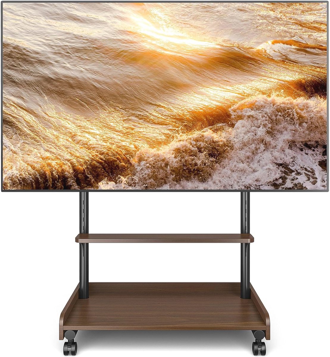 Mobiele TV-standaard op wielen voor 50-86 inch televisie
