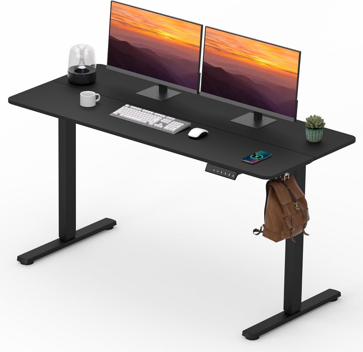 Verstelbaar Elektrisch Sta-Bureau met Geheugenfunctie - 140x61 cm