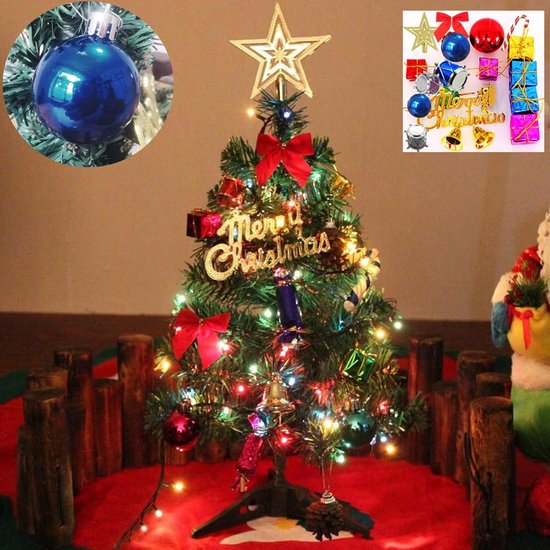 Mini kerstboom van 60 cm met 50 led-lichtslingers, doe-het-zelf