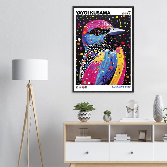 Affiche Yayoi Kusama - L'oiseau de Kusama A4 21x29,7 cm