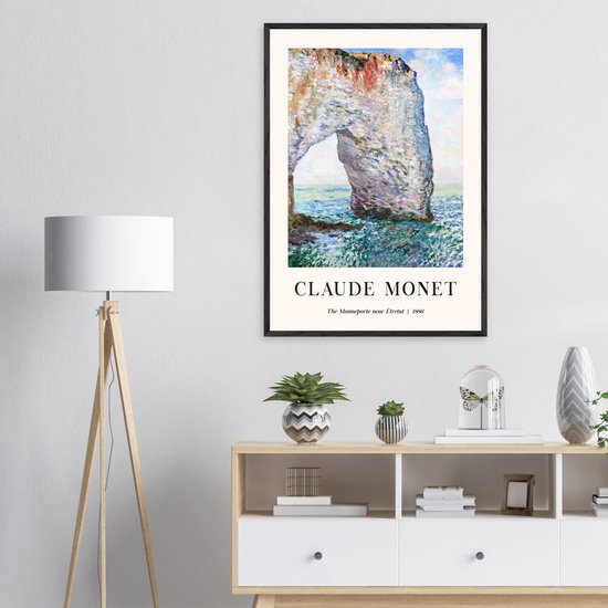 Affiche Claude Monet - Le Manneport près d'Étretat 50x70 cm - Décoration Salon - Décoration Chambre - Décoration - Décoration murale - Décoration murale Salon - Décoration murale Chambre - Décoration murale - Décoration murale Salon