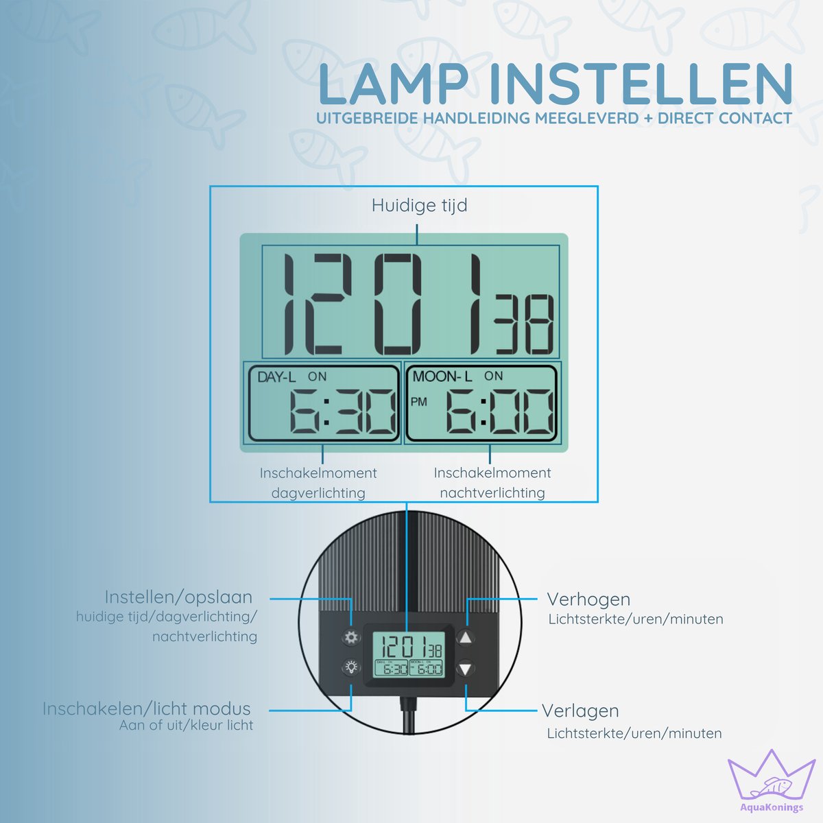 LED Aquariumlamp 60-75cm - Dimbaar, Timer & RGB thumbnail 3