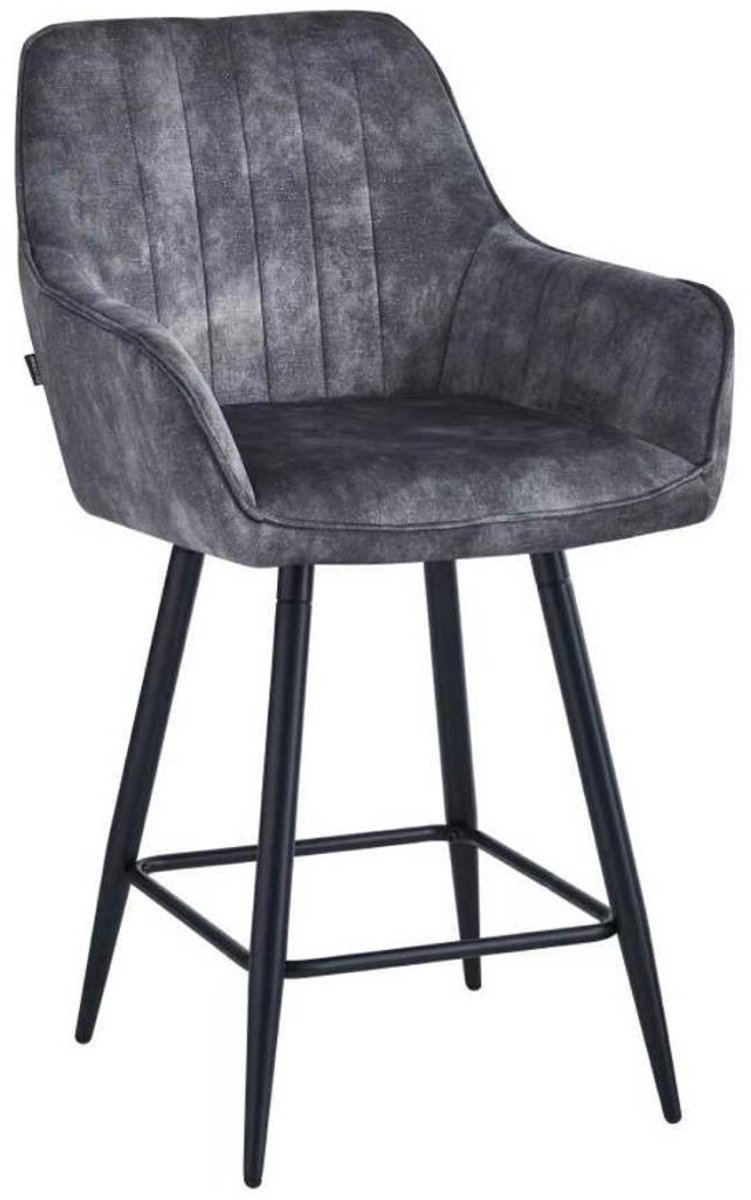 Colenis® - Lavin Barstoel - Set Van 2 - Antraciet - Adorè Velvet - Design - Barstoel