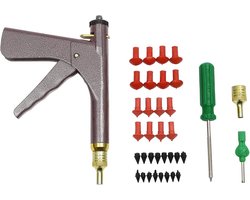 Uitgebreide Banden Reparatie Set voor Auto, Motor, Scooter en Fiets - Inclusief Paddenstoelstekkers en Gereedschapskist