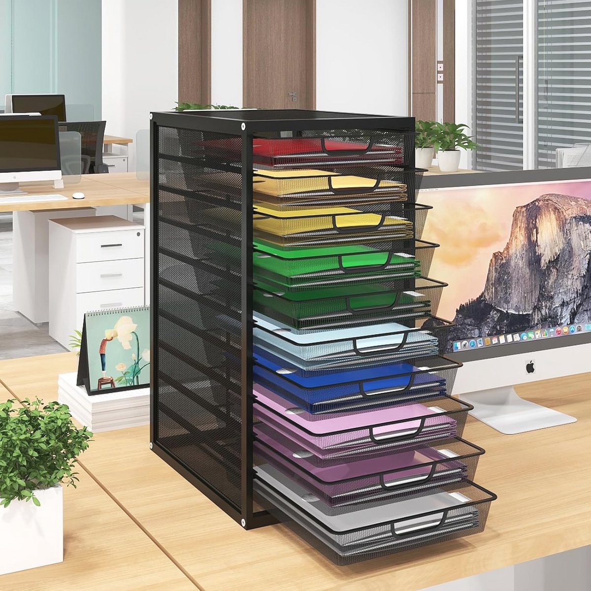 Multifunctionele 10 Laags Bureau Organizer met Schuifladen voor Thuiskantoor