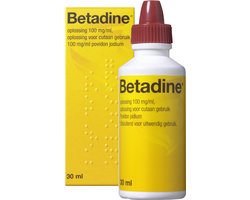 Betadine Oplossing - Desinfectie - Voorkomt wondinfecties - Verkleint kans op littekens - Bevat povidonjodium - 30 ml