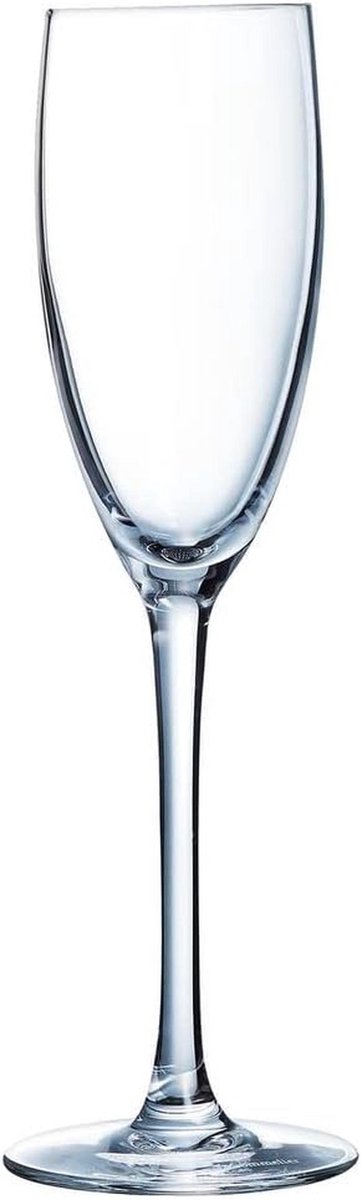 Champagneglazen 160 ml, set van 6, transparant kristalglas
