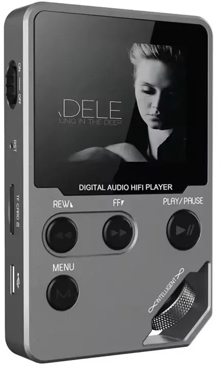 MP3-Speler - HiFi Muziekspeler - Bluetooth 5.0 MP3 Speler - Lossless Audio - Digitale Muziekspeler Met Scherm - 8GB Intern Geheugen + 64GB Uitbreidbaar - High Resolution Geluid - DAC - USB-C - Draagbaar - Audio Speler
