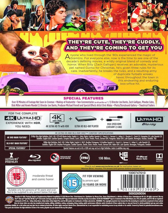 Gremlins Blu-ray 1984 - Een Klassieke Horror Komedie — afbeelding 2