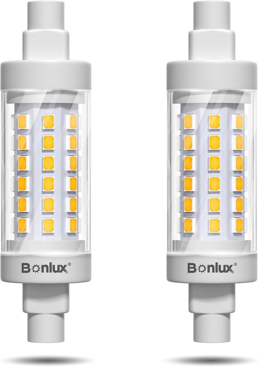 Dimbare R7s Ledlamp 78mm 8W - Neutraal Wit 4000K, Vervanging voor 80W Halogeen, 360 Graden Stralingshoek - 2 Stuks