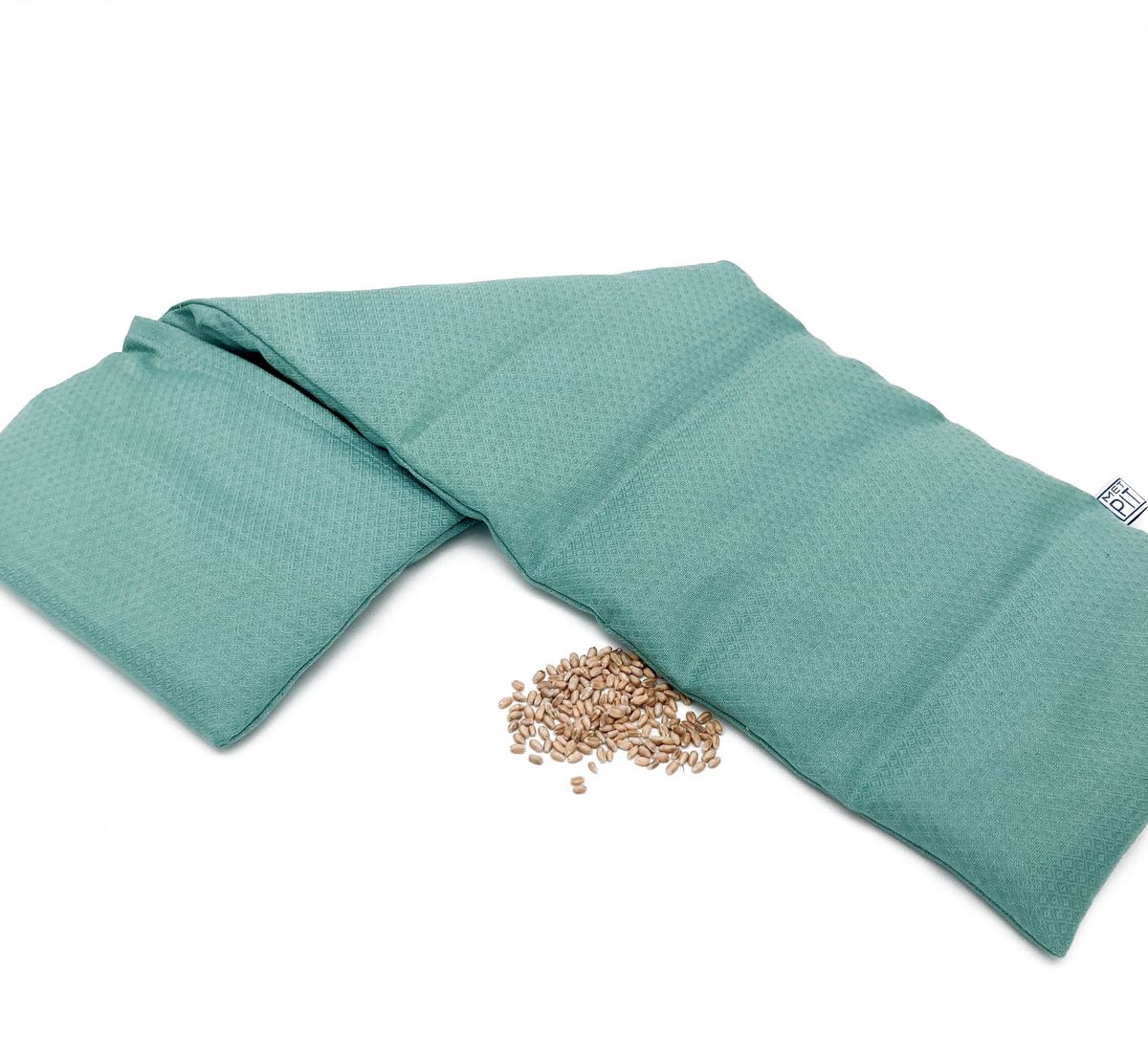 Pittenzak XL Met Pit ✾ Nek èn lichaam - Wasbare hoes - Warmtekussen made in NL/BE - Vriezer èn Magnetron/Micro - Pittenkussen met tarwe – Donkerblauw — afbeelding 1