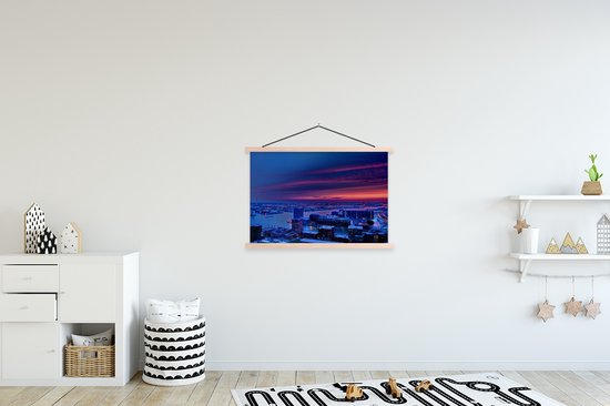Affiche textielposter Purple Sky Over Rotterdam aux Nederland 90x60 cm