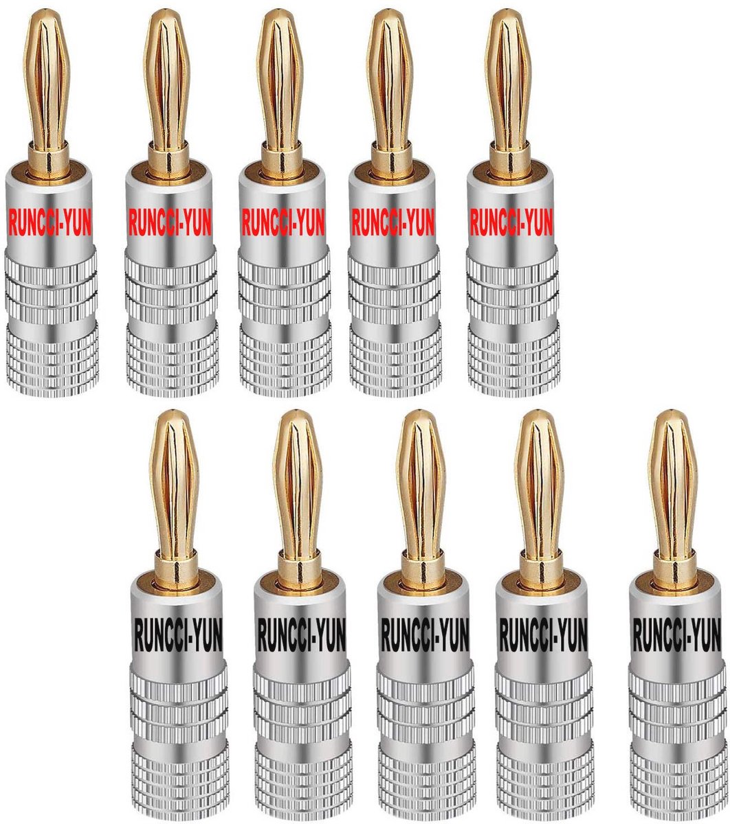 Bananenstekker 4mm - Hoogwaardige Audio Luidspreker Terminal - Vergulde Schroef- of Soldeeraansluiting