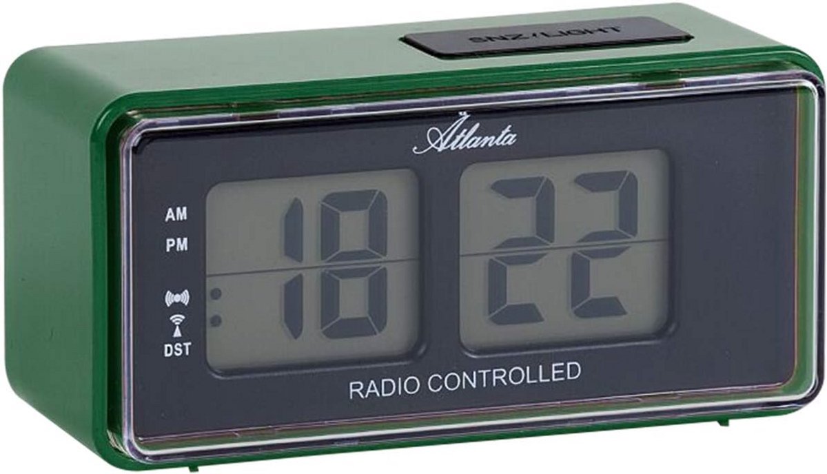 Retro Digitale Wekker met Flip-Indicator | Radio-gestuurd en Automatische Tijdinstelling