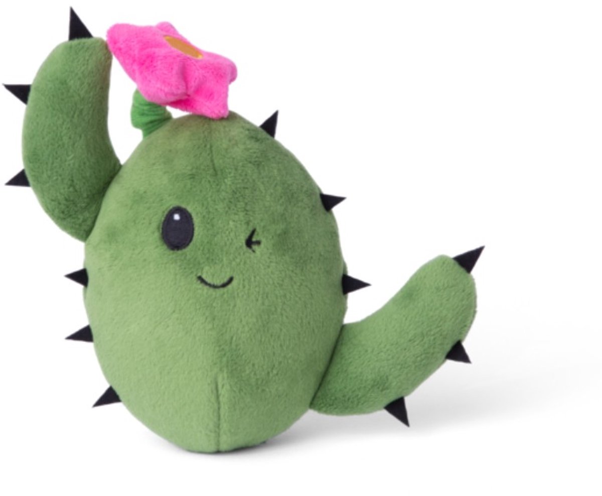 Bark consuela the cactus met bloem pluche groen 18x18x10 cm
