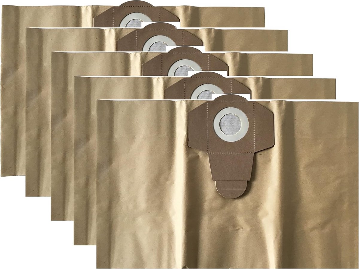 5 Stofzuigerzakken voor 20 Liter Nat/Droog Stofzuiger (Geschikt voor Aldi NT)