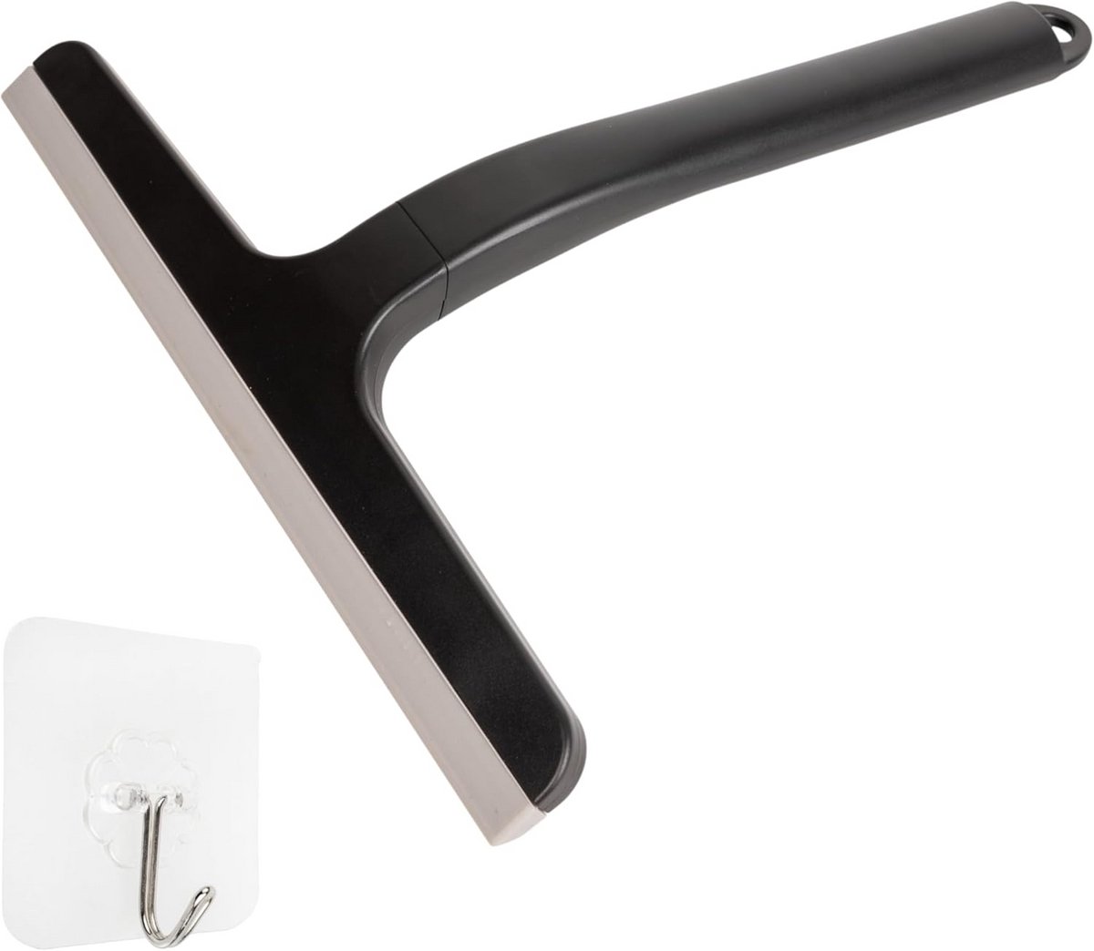 Douchewisser en Raamtrekker Set - 23 cm Wisbreedte met Zelfklevende Haak en Siliconen Lip voor Streepvrij Reinigen van Glas