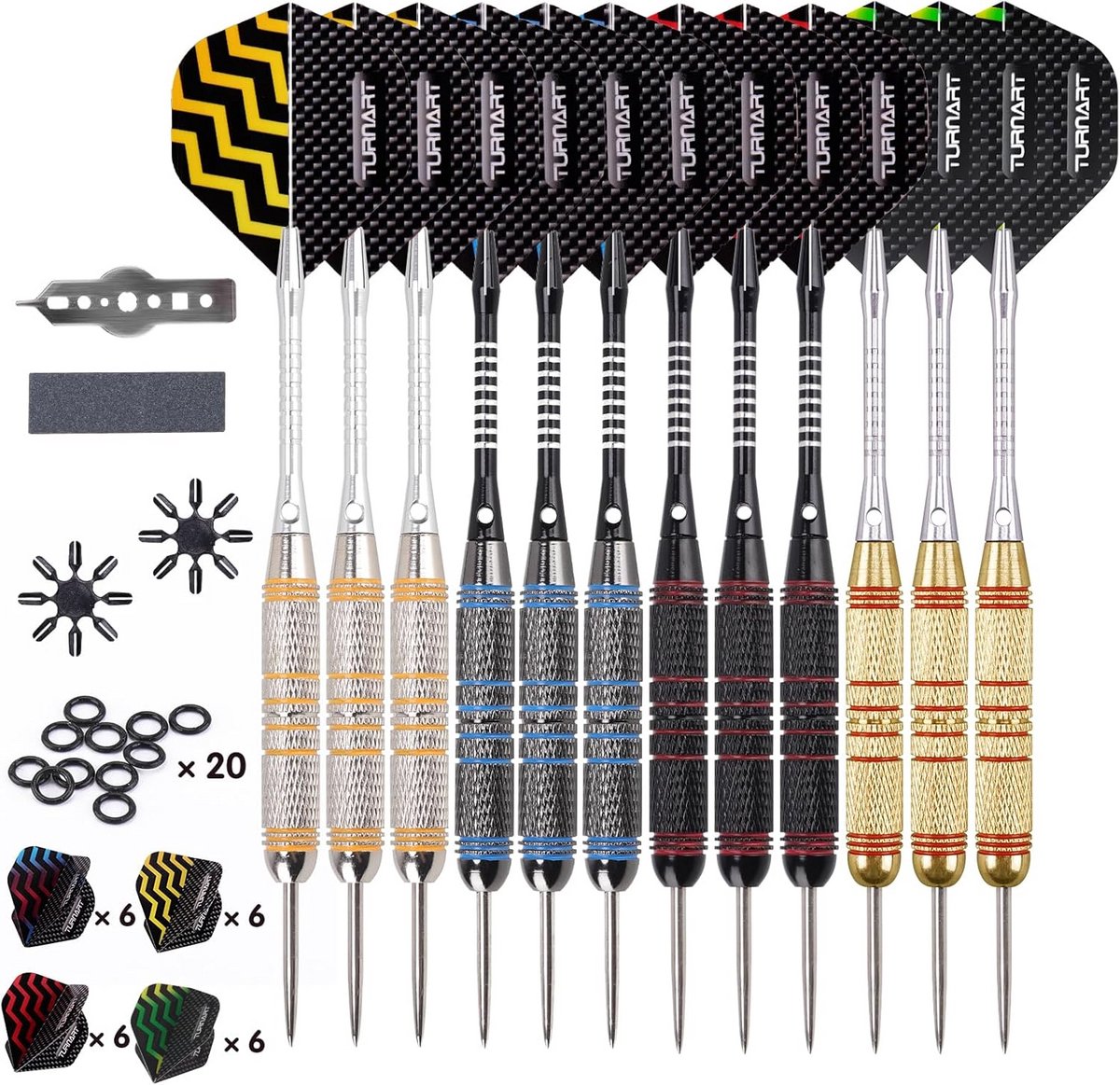 Professionele Darts met 12 Vlieger en Aluminium Schachten - Perfect voor Spelers