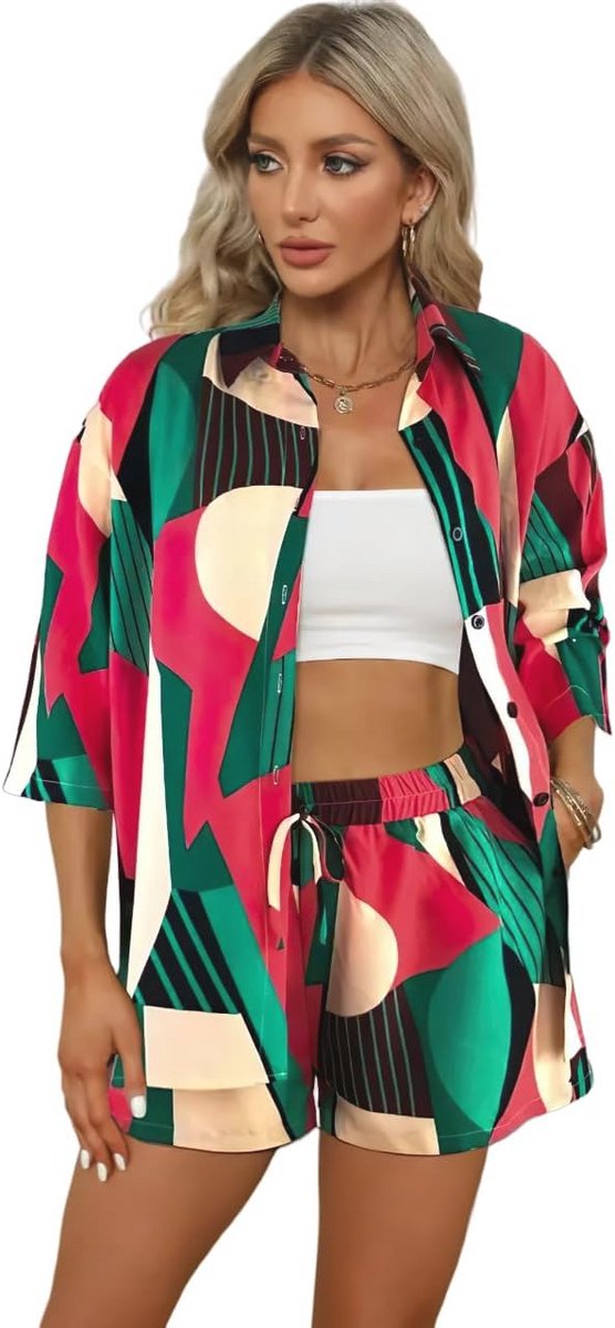 Dames Strandkleding Co Ord Set - Tweedelige Jurk en Top voor Zomerdagen