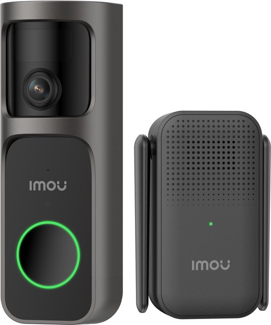 IMOU Doorbell 3 Kit – Draadloze Video Deurbel met Chime – 4MP QHD – Zie Bezoekers én Pakketten Volledig in Beeld – AI Persoon- en Pakketdetectie