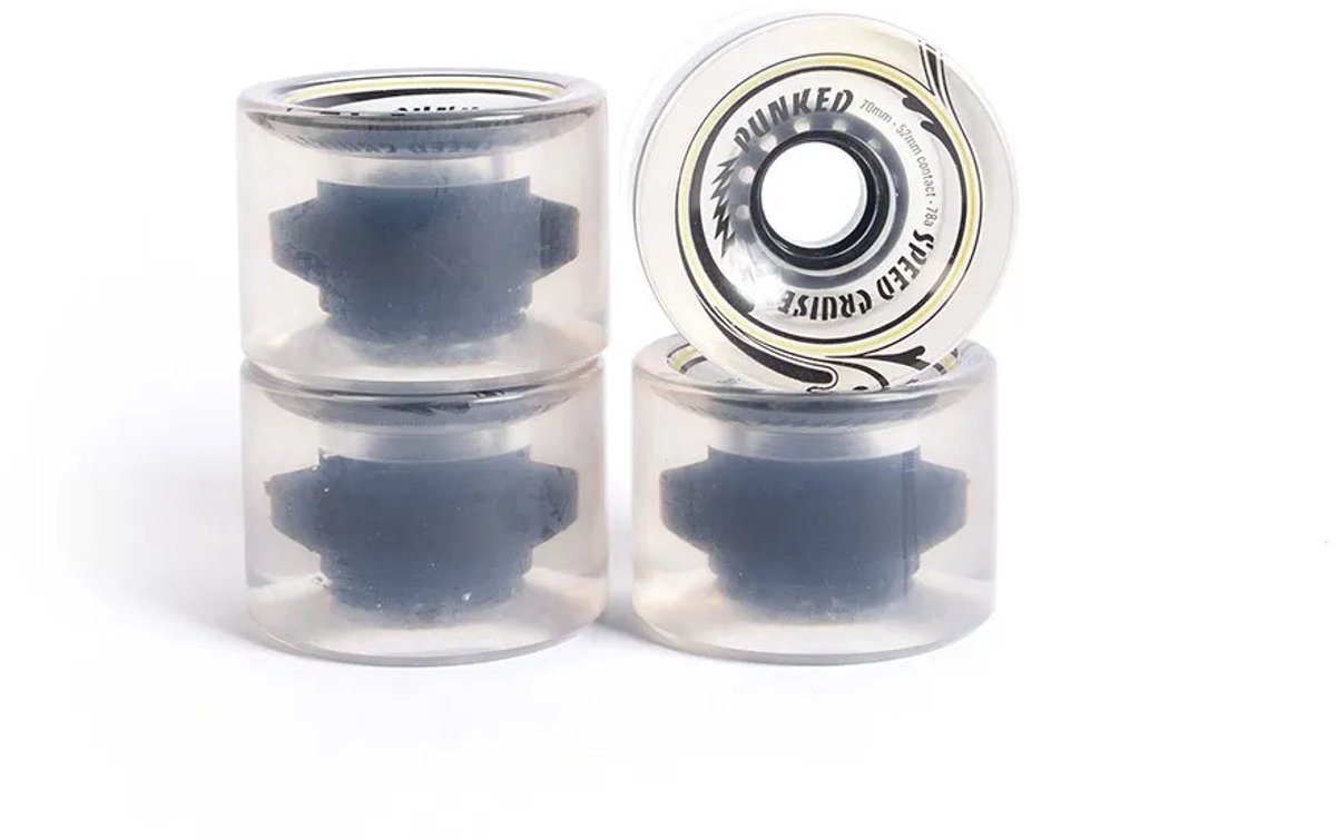 Yocaher Long Skateboardwielen Transparant 70 x 52 mm Clear