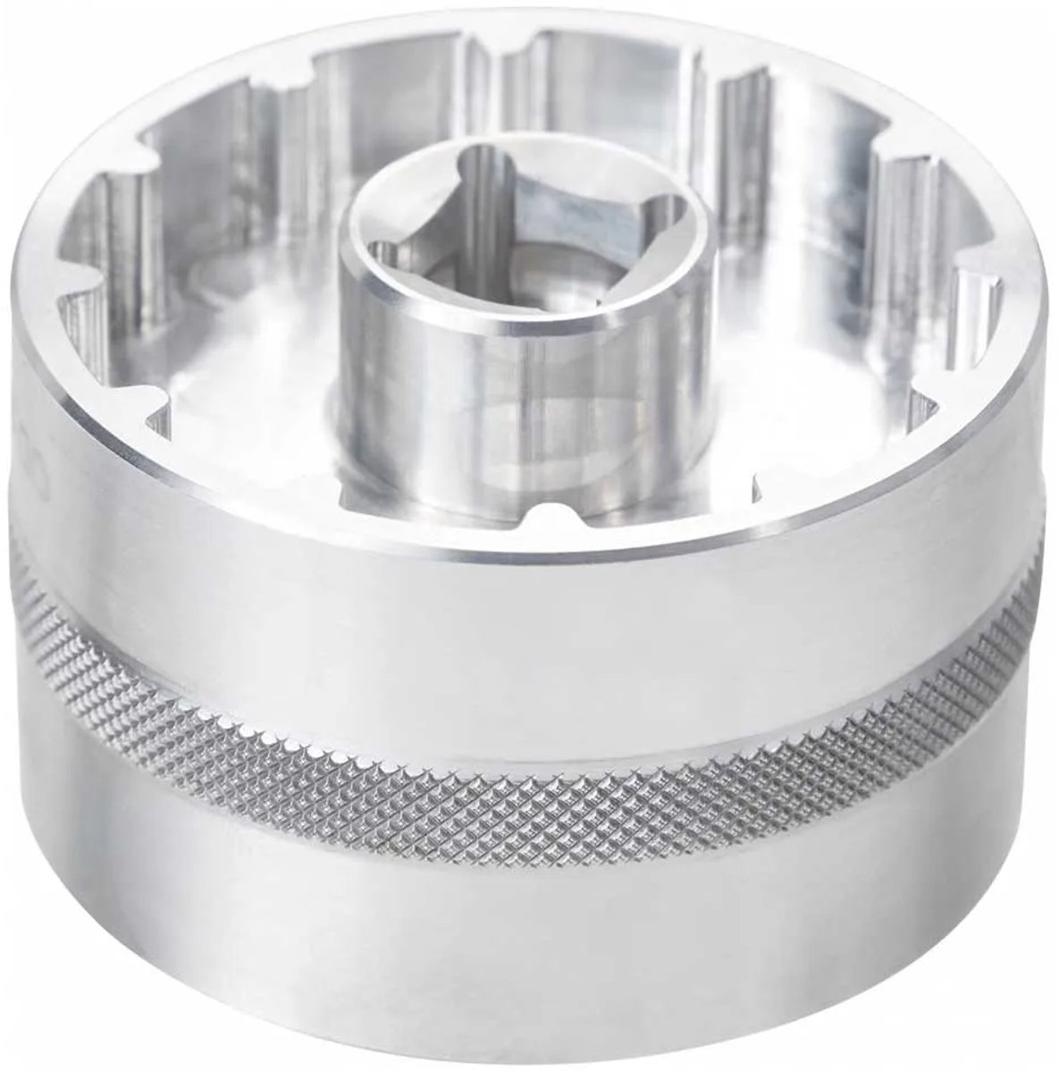 Bonin T47/pf30 16/12t Bottom Bracket Verwijdering Socket Zilver