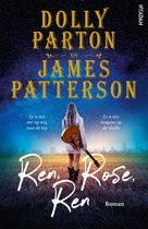 Boekcover van "Ren, Rose, Ren" met Dolly Parton en James Patterson. Een vrouw met gitaar staat op een veld.
