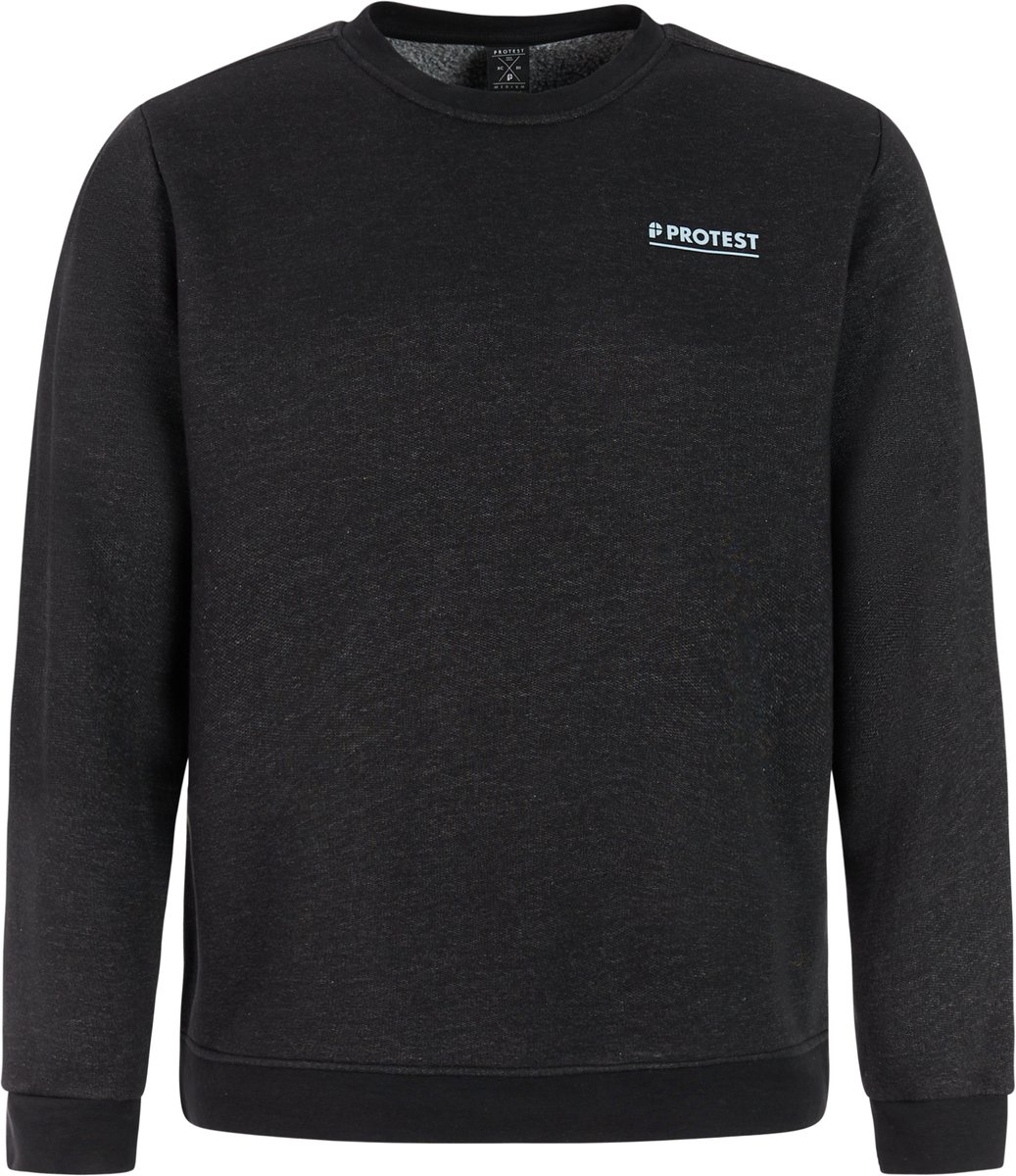 Protest PRTJacuma T-shirt Heren Lange mouw Normale pasvorm Ronde hals Lange mouwen Zwart